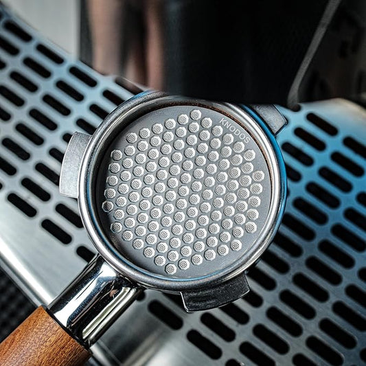 KNODOS Espresso Puck Screen 54mm - Stainless Steel Ultra Thin Disk Plate Mesh Espresso Filter Perfect Fit With Breville Barista Express, Pro, Touch, Bambino, Infuser, Easy Clean Design (Silver, 54mm)