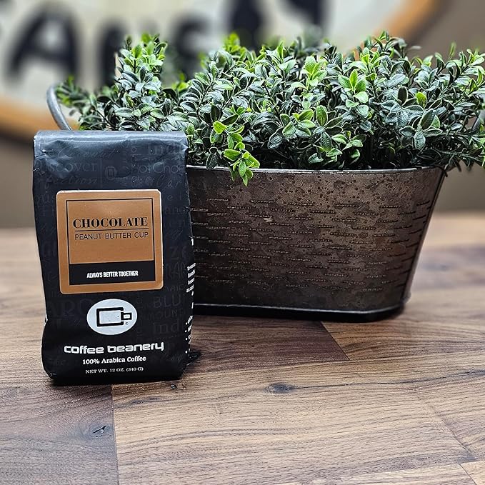 Chocolate Peanut Butter Cup Coffee by Coffee Beanery | 12oz Flavored Ground Medium Roast