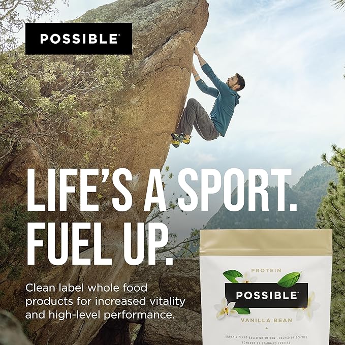 Protein Powder Vanilla Bean - 20g of Vegan, Plant-Based Protein Mix - Non-GMO, Non-Dairy, Gluten-Free - 3.5g of BCAAs - 9 Essential Amino Acids - 15-Day Supply - 1 Bag, 15 Servings