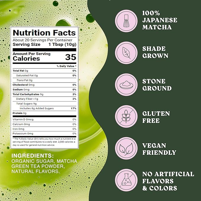The Harmony Matcha Lavender (10 Sticks) Premium Japanese Matcha Powder, Rich in Antioxidants & L-Theanine, Sweetened with Organic Sugar, No Preservatives