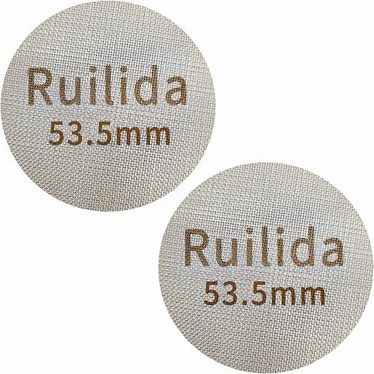 2 Packs Espresso Puck Screen 53.5mm, Reusable 1.7mm Thickness 150μm 316 Stainless Steel Professional Barista Coffee Filter Mesh Plate for Espresso Portafilter Filter Basket 53.3-54mm breville