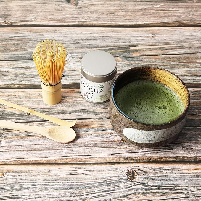 TOMOSAN Japanese Organic Matcha - Authentically Japanese Uji Kyoto Origin, Traditional Stone Milled Green Tea Powder, 30g/1.06oz