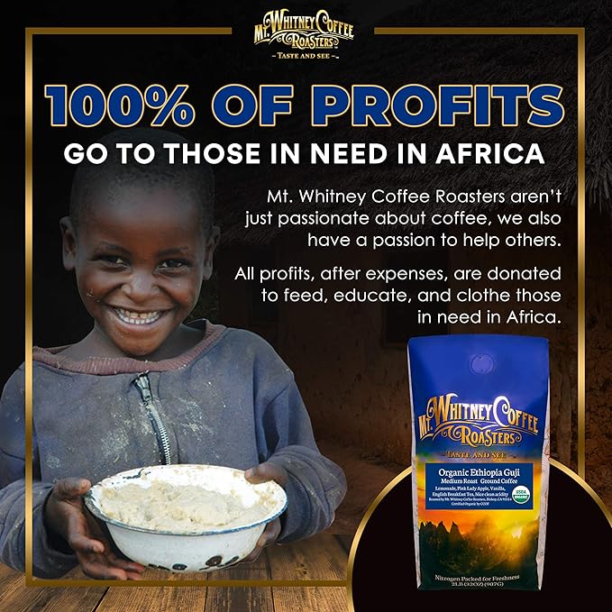 Mt. Whitney Organic Ethiopia Guji Coffee (Ground, 2 Lb)