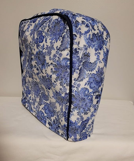 Cotton Cover Compatible with K Coffee Brewing System (K-Mini, Blue Floral)