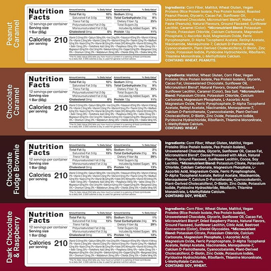 Huel Complete Nutrition Vegan Protein Bars | Variety Pack | 27 Vitamins & Minerals, 2g Sugar, Non-GMO, 100% Plant Based Snack | 15 Pack