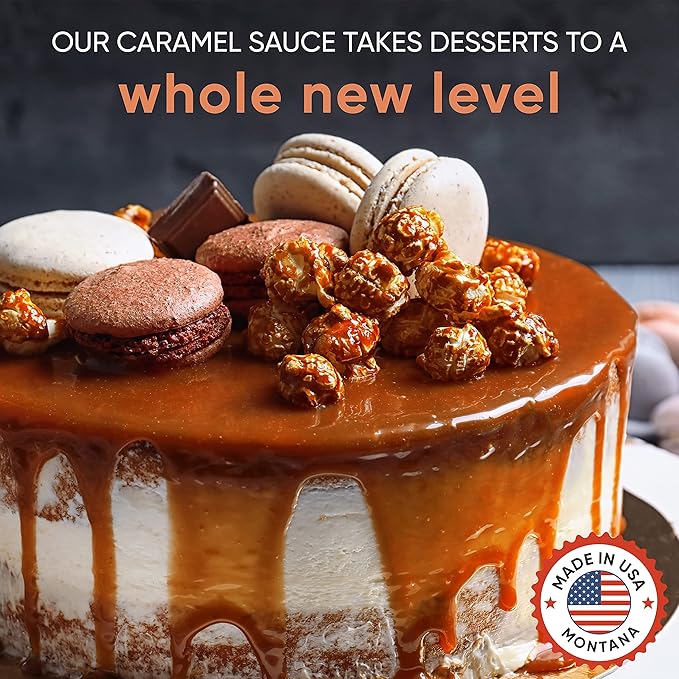 King's Cupboard Pumpkin Spice Caramel Sauce - The Perfect Sauce for Ice Cream, Fruit Dip, Topping Desserts, Pumpkin Spice for Coffee - Gluten-Free, Kosher, All Natural Ingredients, Made in USA 10.4 oz