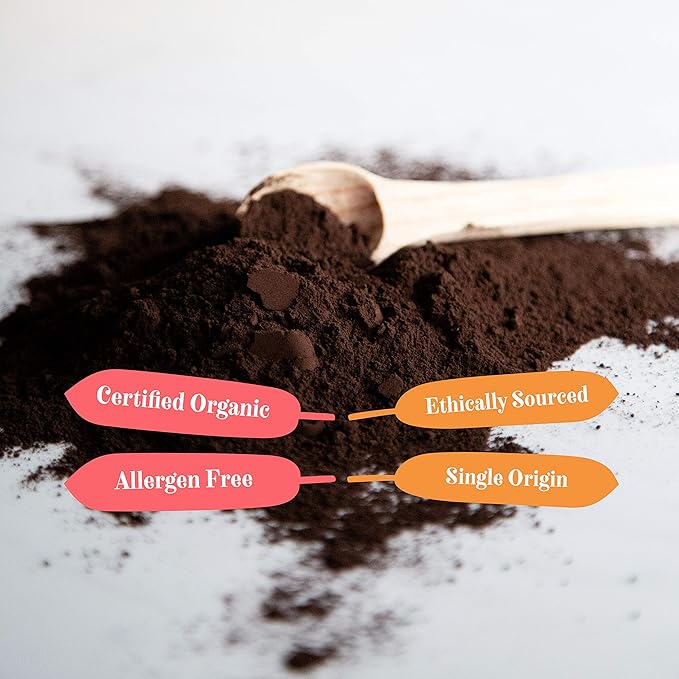 Weirdo Good Black Velvet Cacao Powder – Organic, Allergen-Free, Premium Ultra-Dutched Cocoa for Baking, 14 oz.