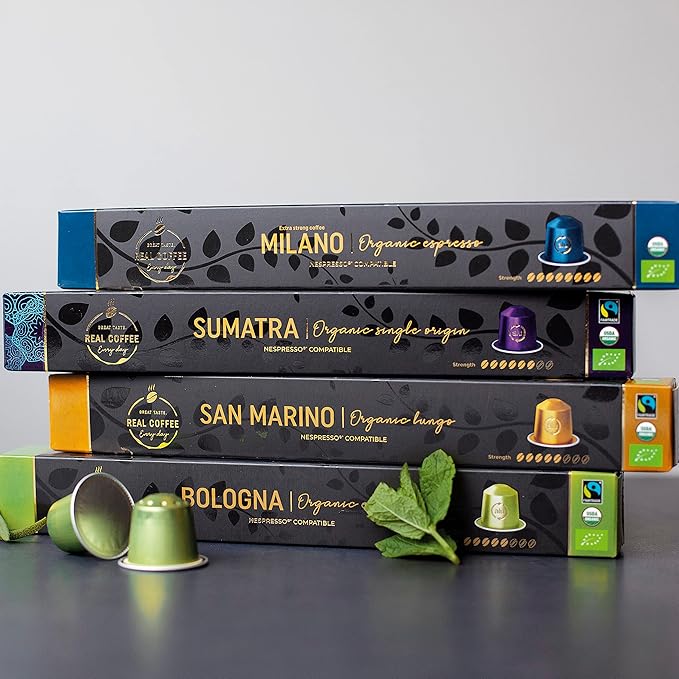 Mixed Variety Pack for Nespresso | 100 Test Winning Aluminum Capsules | 9 Distinctive Italian Flavors | 100% Nespresso Compatible Pods