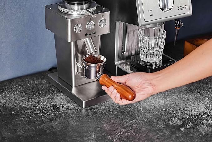 58mm Magnetic Espresso Dosing Funnel & Puck Screen Set - 304 Stainless Steel Coffee Dosing Ring Compatible with Rancilio, Gaggia, All 58mm Portafilters