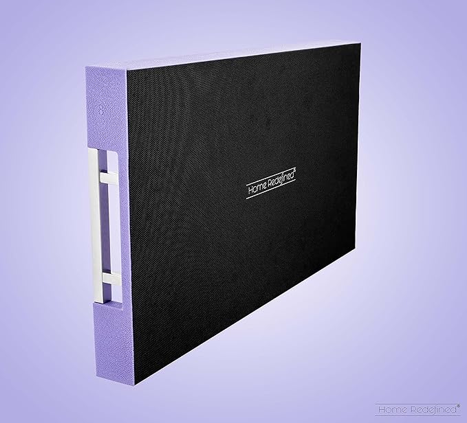 Modern Elegant 17.5"x12" Rectangle Purple Lavender Shagreen Faux Leather Decorative Tray Ottoman Coffee Table Perfume Living Room Kitchen Serving Tray with Silver Metal Handles by Home Redefined