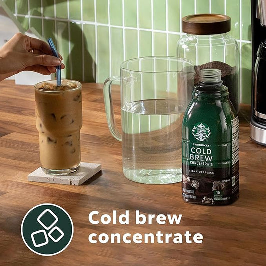 Starbucks Cold Brew Coffee Concentrate, Caramel Dolce Flavored Iced Coffee, 32 fl oz