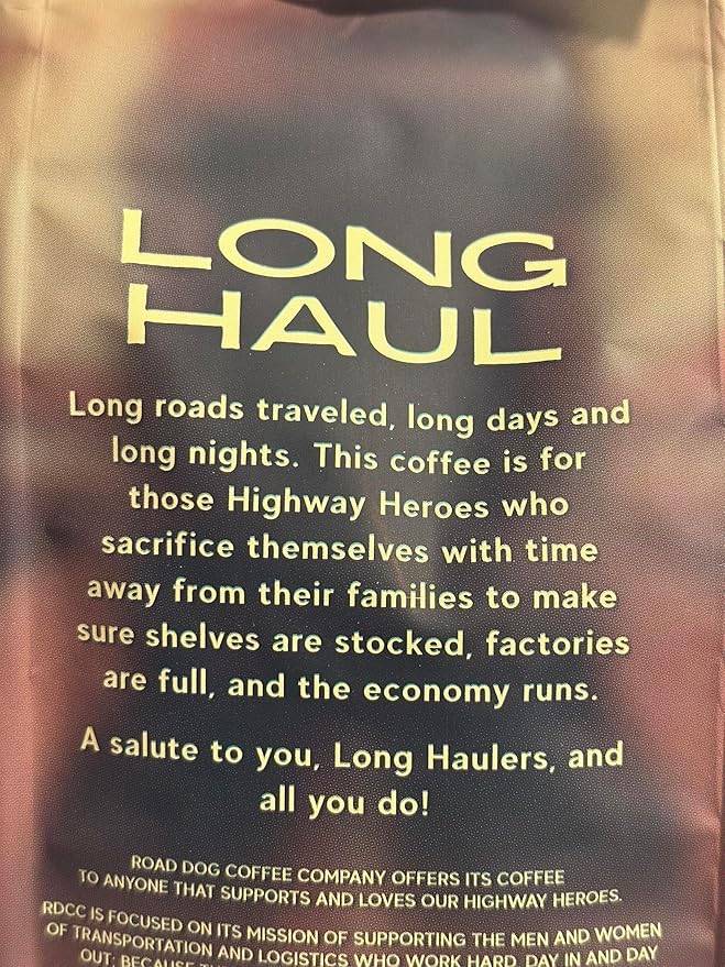 Road Dog Coffee Company, Long Haul Medium Roast, Ground 12 oz Bag