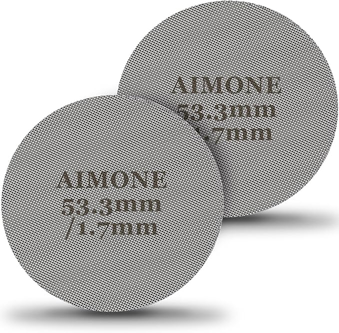 Espresso Puck Screen - Lower Shower Screen Compatible With Espresso Portafilter Filter Basket, Reusable1.7mm Thickness,150μm, 316 Stainless Steel (2, 53.3MM)