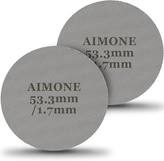 Espresso Puck Screen - Lower Shower Screen Compatible With Espresso Portafilter Filter Basket, Reusable1.7mm Thickness,150μm, 316 Stainless Steel (2, 53.3MM)