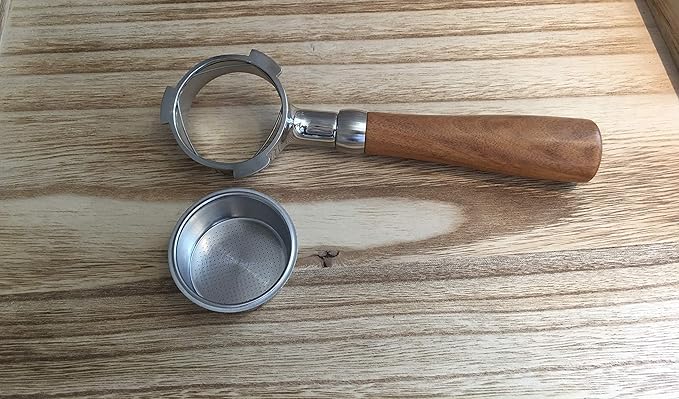 51mm Filter Basket Stainless Steel Portafilter Basket Espresso Handle Basket Compatible with Breville/Delonghi Espresso Maker,Double Cup Filter Basket Replacement