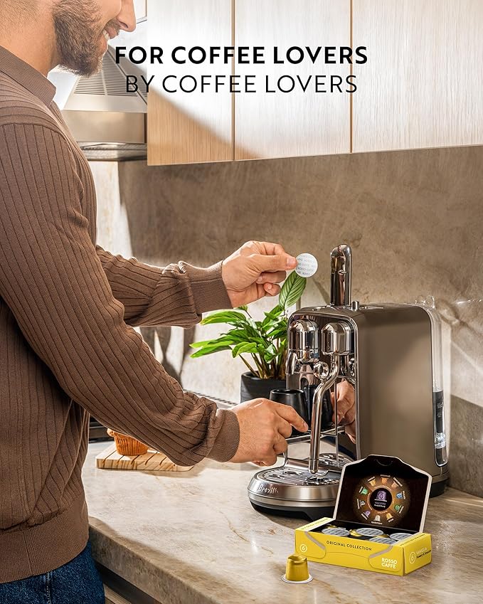 Nespresso Compatible Capsules - Sweet Flavors Pack (60 Pods) - Fit to All Nespresso Original Line Machine - By Rosso Caffe - 60 Days Satisfaction Guarantee