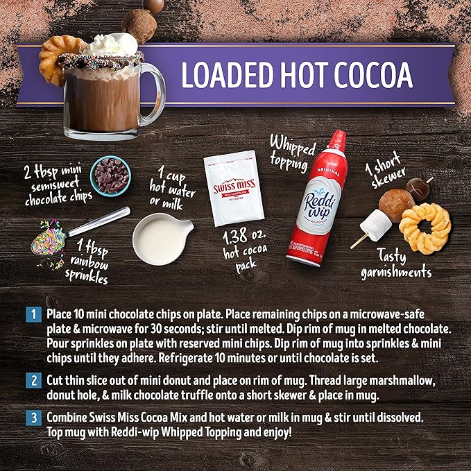 Swiss Miss Marshmallow Lovers Hot Cocoa Mix, Hot Cocoa Bar Supplies, 1.38 oz., 6-Count Envelopes (8 Boxes)