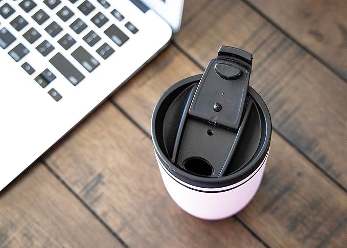 MIRA 16 oz Travel Coffee Mug - Insulated Stainless Steel Tumbler with Screw Lid - Taffy Pink
