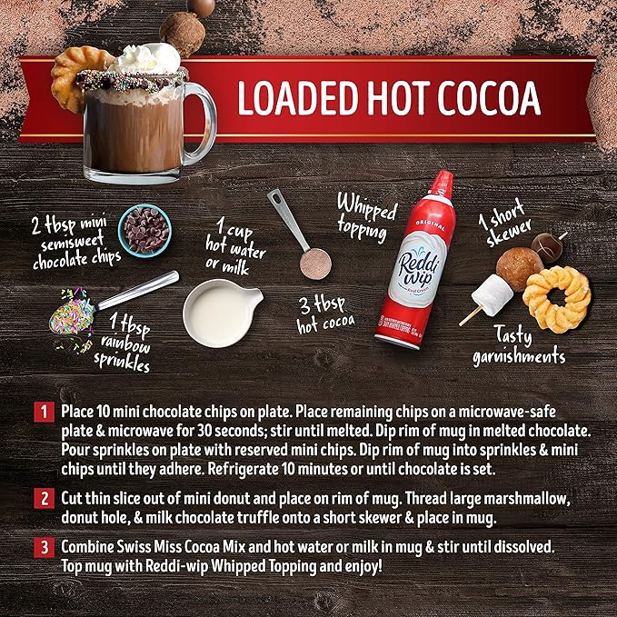 Swiss Miss Milk Chocolate Flavored Hot Cocoa Mix,Hot Cocoa Bar Supplies,22.23 oz. Canister,(Pack of 2)