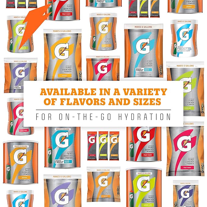 Gatorade Thirst Quencher Powder,Fruit Punch,1.23oz Packets,Makes 20 ounces,(Pack of 160)