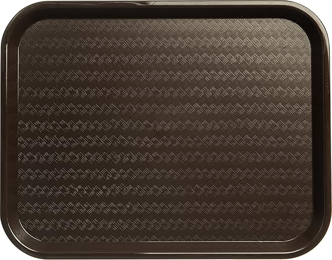 Carlisle FoodService Products Cafe Plastic Fast Food Tray, 14" x 18", Chocolate