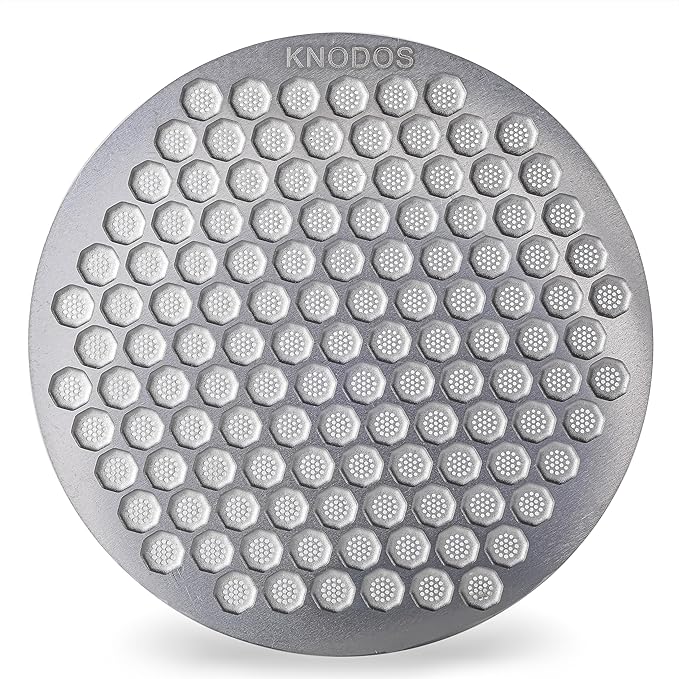 KNODOS Espresso Puck Screen 54mm - Stainless Steel Ultra Thin Disk Plate Mesh Espresso Filter Perfect Fit With Breville Barista Express, Pro, Touch, Bambino, Infuser, Easy Clean Design (Silver, 54mm)