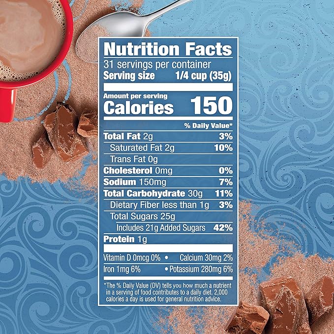 SWISS MISS Milk Chocolate Flavored Hot Cocoa Mix, 38.27 OZ Square Canister