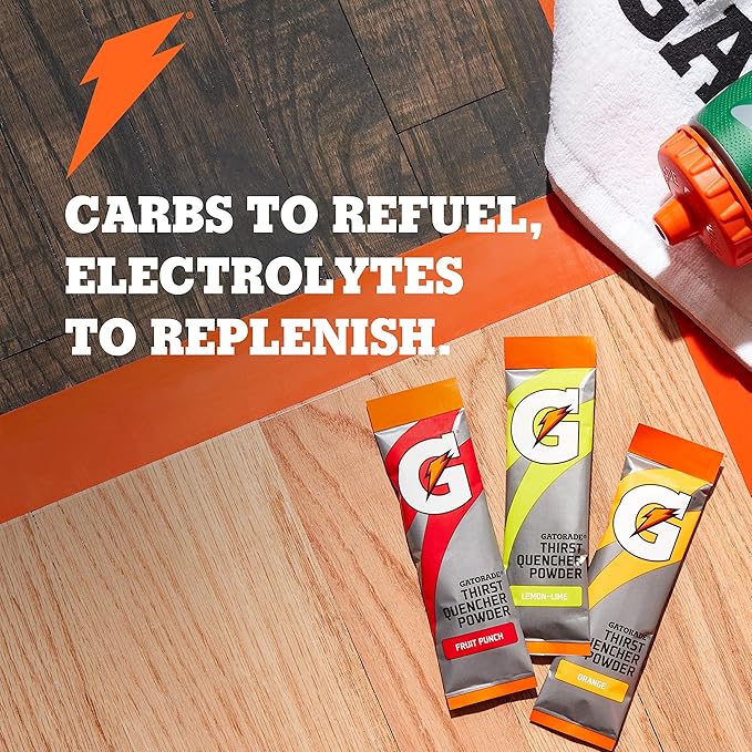 Gatorade Thirst Quencher Powder,Fruit Punch,1.23oz Packets,Makes 20 ounces,(Pack of 160)