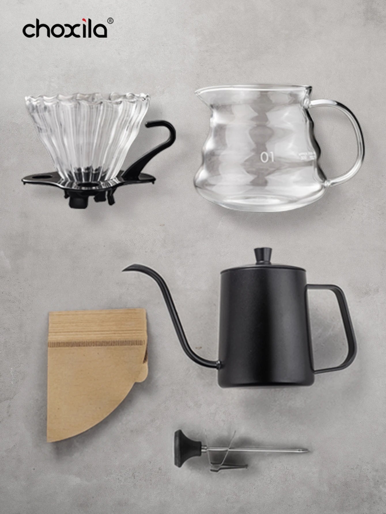1 set Pour Over Coffee Maker Set, Coffee Starter Kit, Portable Coffee Set, Travel Coffee Accessories Tools, Festival Gifts
