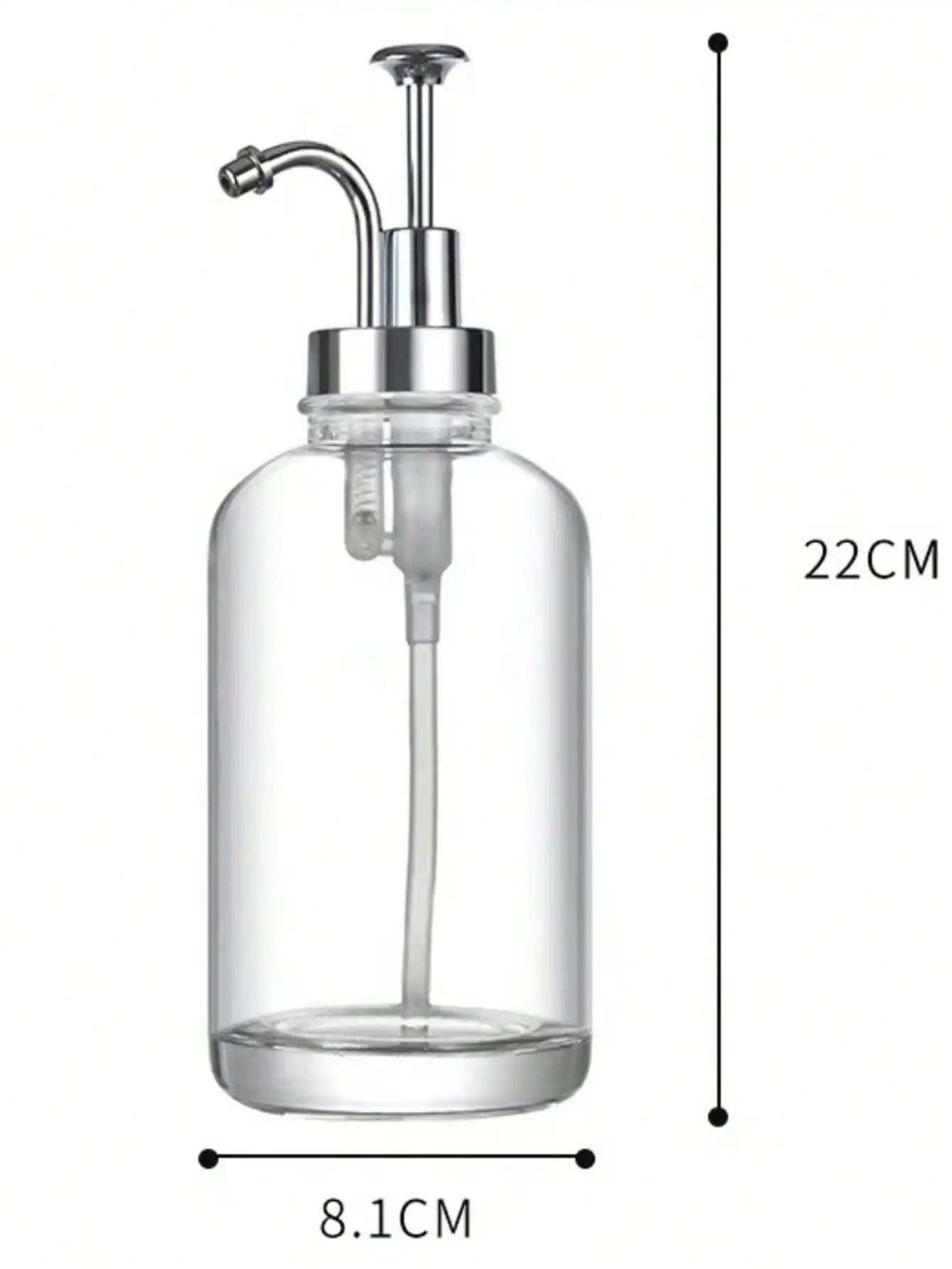 1pc Glass Syrup Bottles , Glass Bottle, Dispenser Pumps For Syrup, Oil, Lotion, Soap And Mouthwash, Suitable For Coffee Bar